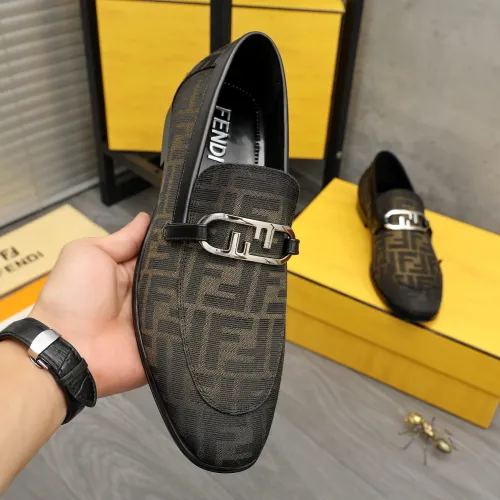 Replica Fendi Leather Shoes For Men #1443073 $122.00 USD for Wholesale