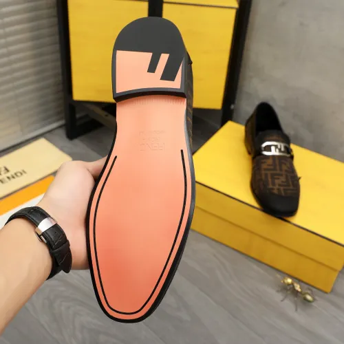 Replica Fendi Leather Shoes For Men #1443074 $122.00 USD for Wholesale