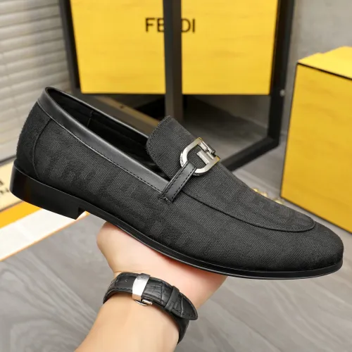 Replica Fendi Leather Shoes For Men #1443075 $122.00 USD for Wholesale