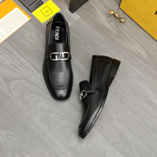 Replica Fendi Leather Shoes For Men #1443076 $122.00 USD for Wholesale