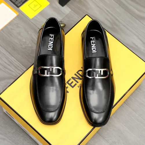 Replica Fendi Leather Shoes For Men #1443077 $122.00 USD for Wholesale