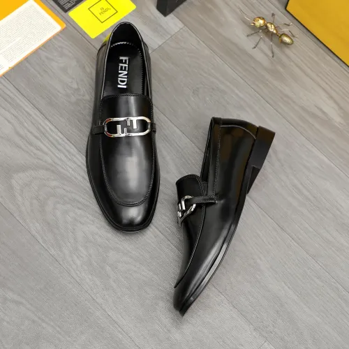 Replica Fendi Leather Shoes For Men #1443077 $122.00 USD for Wholesale