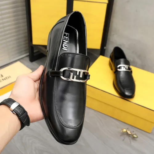 Replica Fendi Leather Shoes For Men #1443077 $122.00 USD for Wholesale