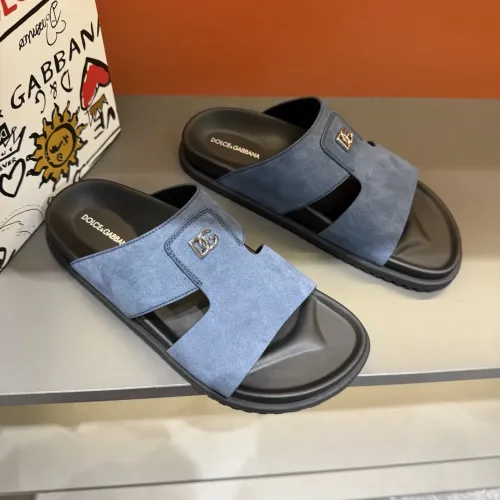 Replica Dolce & Gabbana D&G Slippers For Men #1443135 $52.00 USD for Wholesale