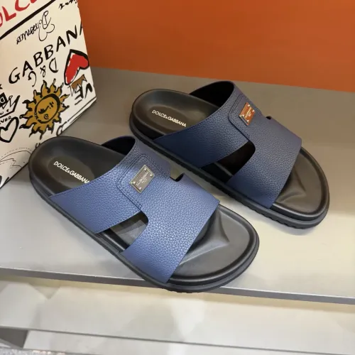 Replica Dolce & Gabbana D&G Slippers For Men #1443138 $52.00 USD for Wholesale