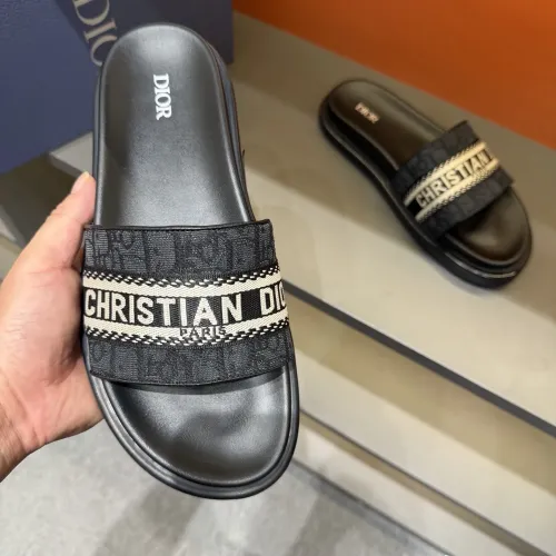 Replica Christian Dior Slippers For Men #1443156 $52.00 USD for Wholesale