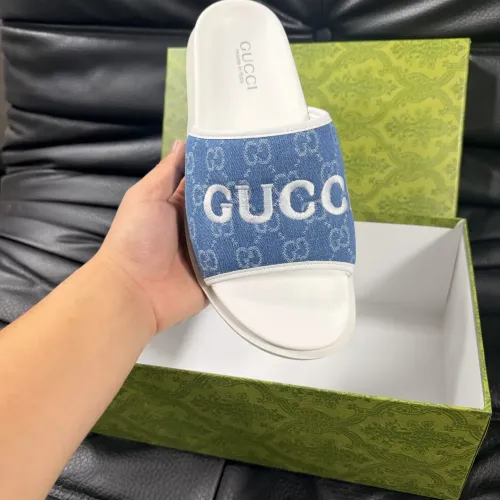 Replica Gucci Slippers For Men #1443218 $56.00 USD for Wholesale