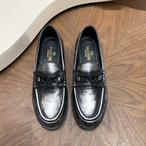 Replica Valentino Leather Shoes For Men #1443238 $132.00 USD for Wholesale
