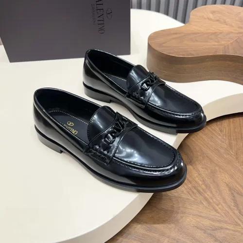 Replica Valentino Leather Shoes For Men #1443243 $132.00 USD for Wholesale