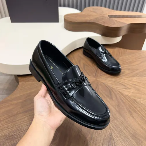Replica Valentino Leather Shoes For Men #1443243 $132.00 USD for Wholesale