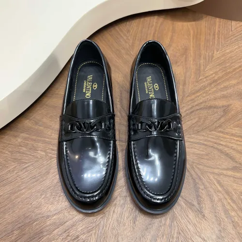 Replica Valentino Leather Shoes For Men #1443243 $132.00 USD for Wholesale