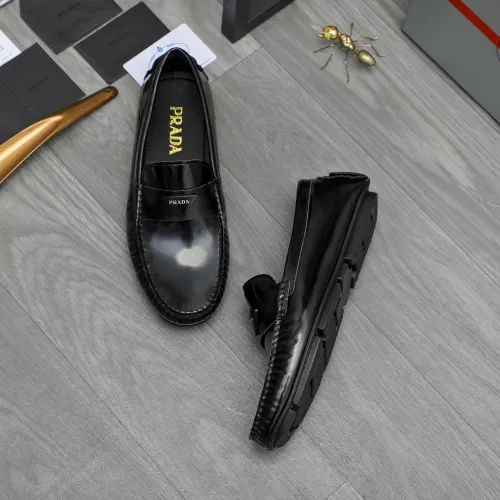 Replica Prada Leather Shoes For Men #1443291 $80.00 USD for Wholesale