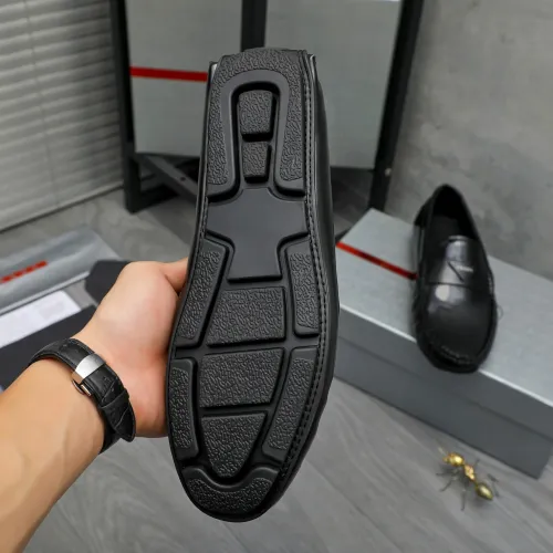 Replica Prada Leather Shoes For Men #1443291 $80.00 USD for Wholesale