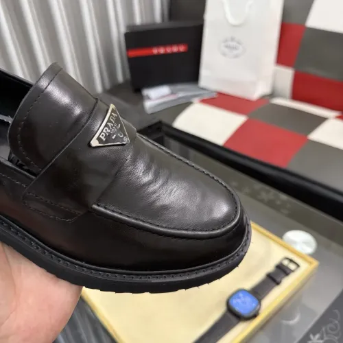 Replica Prada Leather Shoes For Men #1443339 $115.00 USD for Wholesale