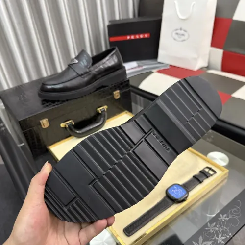 Replica Prada Leather Shoes For Men #1443339 $115.00 USD for Wholesale