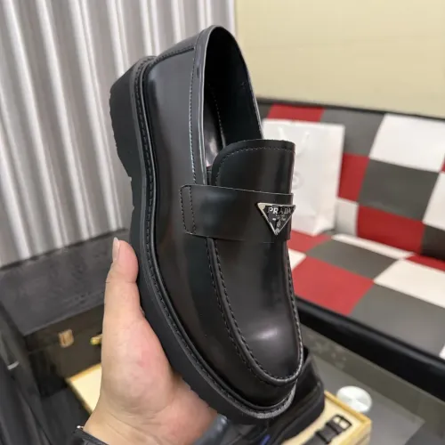 Replica Prada Leather Shoes For Men #1443340 $115.00 USD for Wholesale