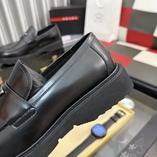 Replica Prada Leather Shoes For Men #1443340 $115.00 USD for Wholesale