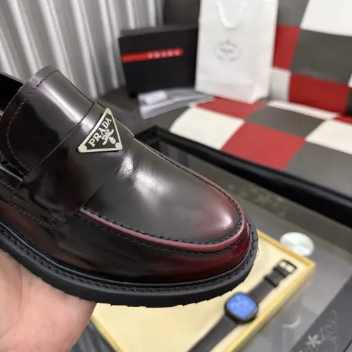 Replica Prada Leather Shoes For Men #1443341 $115.00 USD for Wholesale