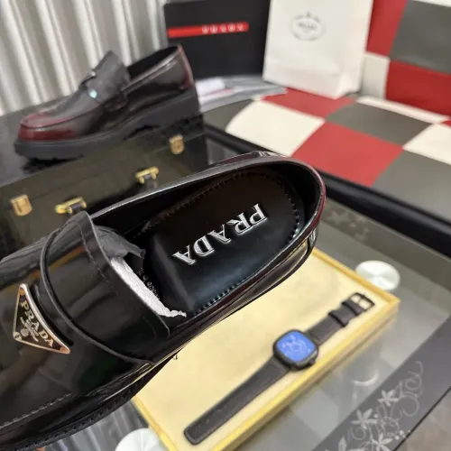 Replica Prada Leather Shoes For Men #1443341 $115.00 USD for Wholesale