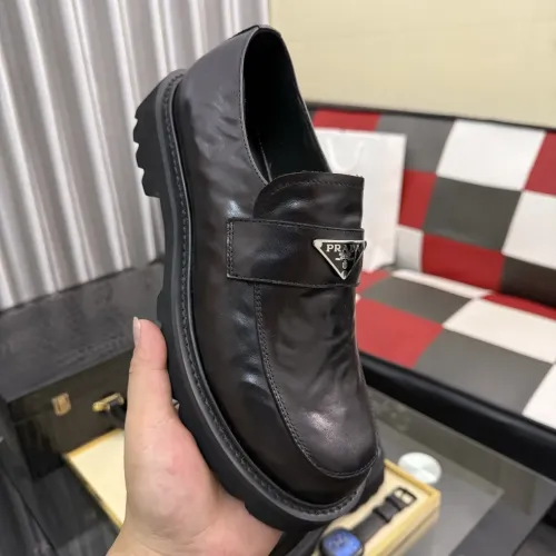 Replica Prada Leather Shoes For Men #1443342 $115.00 USD for Wholesale