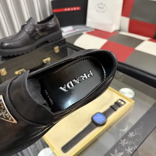 Replica Prada Leather Shoes For Men #1443342 $115.00 USD for Wholesale