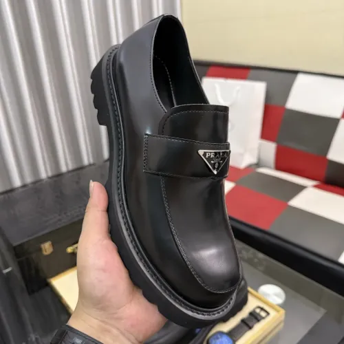Replica Prada Leather Shoes For Men #1443343 $115.00 USD for Wholesale