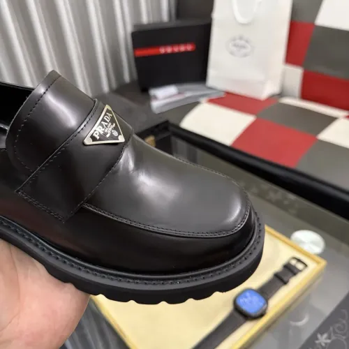 Replica Prada Leather Shoes For Men #1443343 $115.00 USD for Wholesale