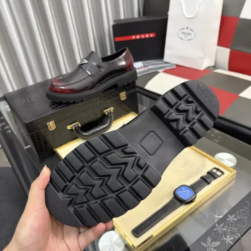 Replica Prada Leather Shoes For Men #1443344 $115.00 USD for Wholesale