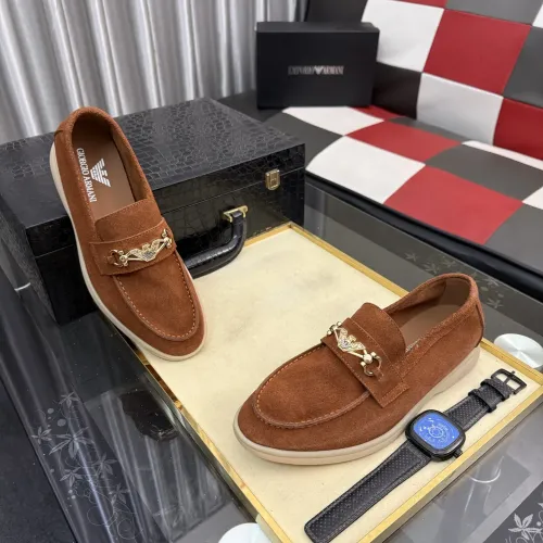 Replica Armani Leather Shoes For Men #1443447 $82.00 USD for Wholesale