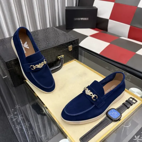 Replica Armani Leather Shoes For Men #1443449 $82.00 USD for Wholesale