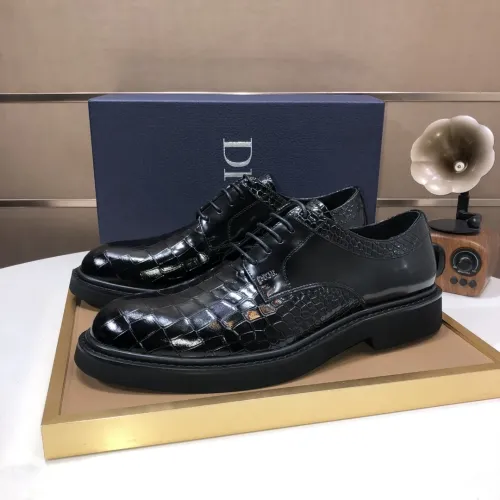 Replica Christian Dior Leather Shoes For Men #1443557 $135.00 USD for Wholesale