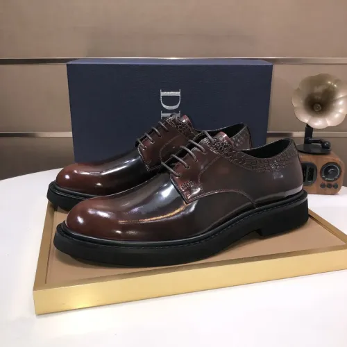 Replica Christian Dior Leather Shoes For Men #1443559 $135.00 USD for Wholesale