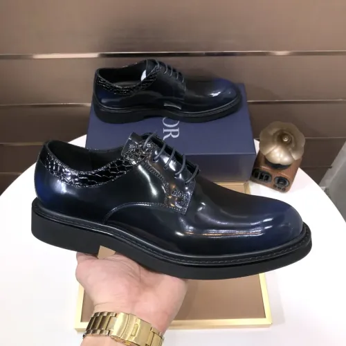 Replica Christian Dior Leather Shoes For Men #1443560 $135.00 USD for Wholesale