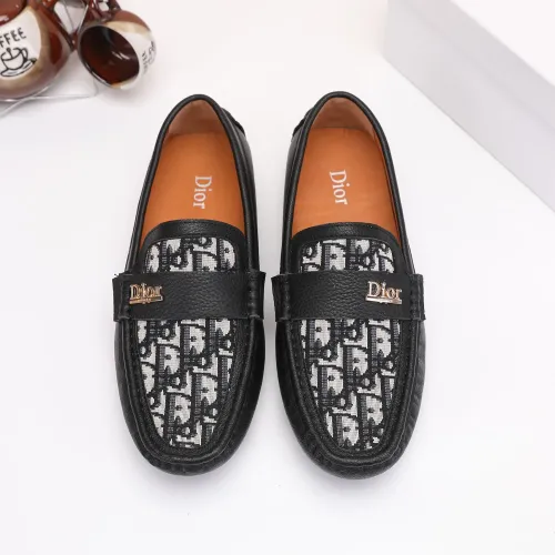Replica Christian Dior Leather Shoes For Men #1443592 $76.00 USD for Wholesale