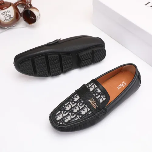 Replica Christian Dior Leather Shoes For Men #1443592 $76.00 USD for Wholesale