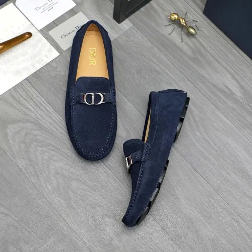 Replica Christian Dior Leather Shoes For Men #1443593 $80.00 USD for Wholesale