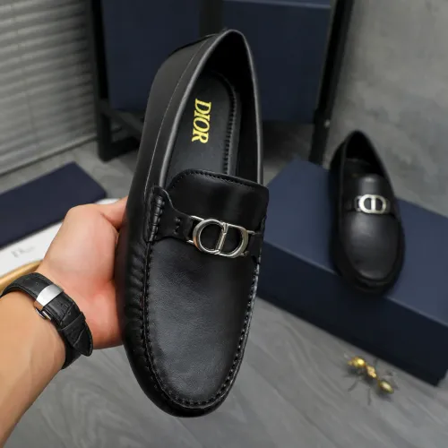 Replica Christian Dior Leather Shoes For Men #1443595 $80.00 USD for Wholesale