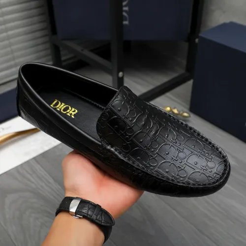 Replica Christian Dior Leather Shoes For Men #1443596 $80.00 USD for Wholesale
