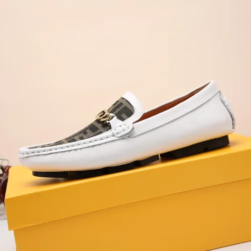 Replica Fendi Leather Shoes For Men #1443609 $76.00 USD for Wholesale