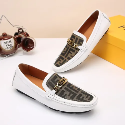 Replica Fendi Leather Shoes For Men #1443609 $76.00 USD for Wholesale