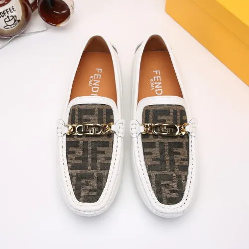 Replica Fendi Leather Shoes For Men #1443609 $76.00 USD for Wholesale
