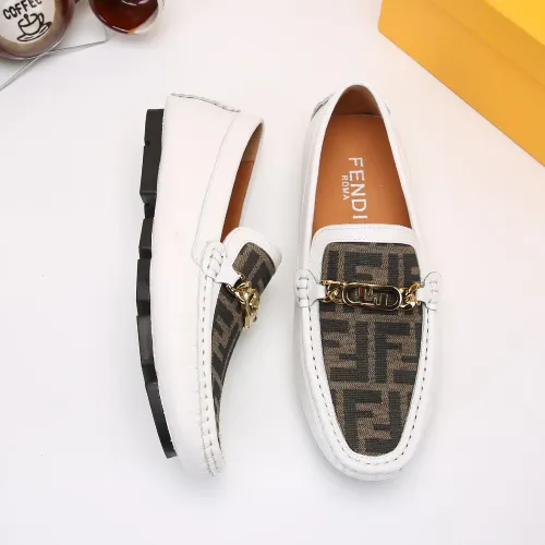 Replica Fendi Leather Shoes For Men #1443609 $76.00 USD for Wholesale