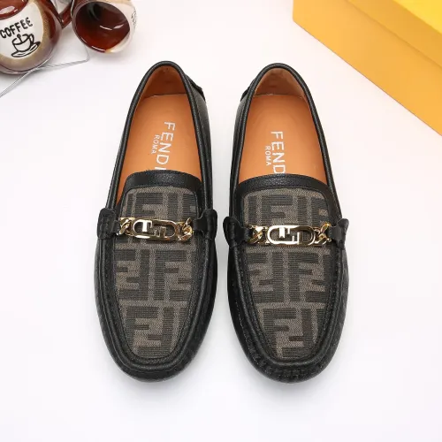 Replica Fendi Leather Shoes For Men #1443610 $76.00 USD for Wholesale