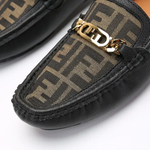 Replica Fendi Leather Shoes For Men #1443610 $76.00 USD for Wholesale