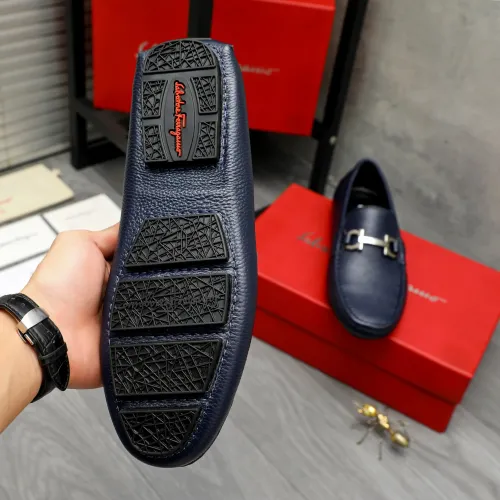 Replica Salvatore Ferragamo Leather Shoes For Men #1443615 $80.00 USD for Wholesale