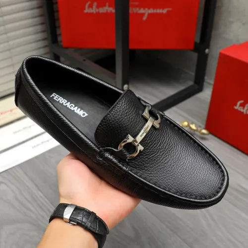 Replica Salvatore Ferragamo Leather Shoes For Men #1443617 $80.00 USD for Wholesale