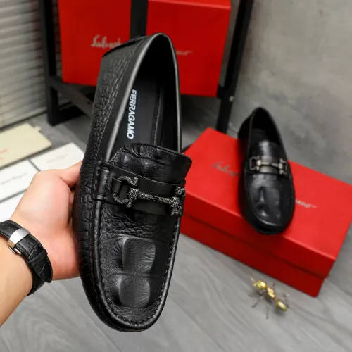 Replica Salvatore Ferragamo Leather Shoes For Men #1443622 $80.00 USD for Wholesale