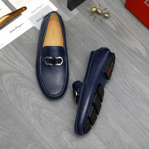 Replica Salvatore Ferragamo Leather Shoes For Men #1443630 $80.00 USD for Wholesale