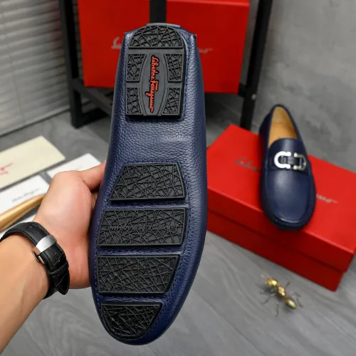 Replica Salvatore Ferragamo Leather Shoes For Men #1443630 $80.00 USD for Wholesale