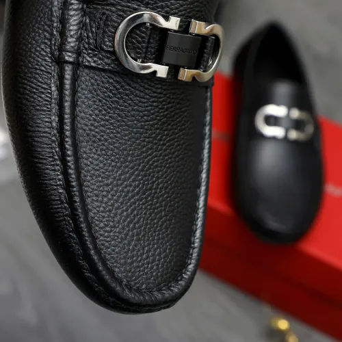 Replica Salvatore Ferragamo Leather Shoes For Men #1443631 $80.00 USD for Wholesale